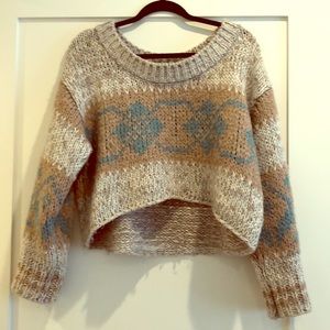 Free People Wool Cropped Sweater